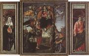 Domenicho Ghirlandaio Madonna in der Gloriole mit Heiligen oil painting